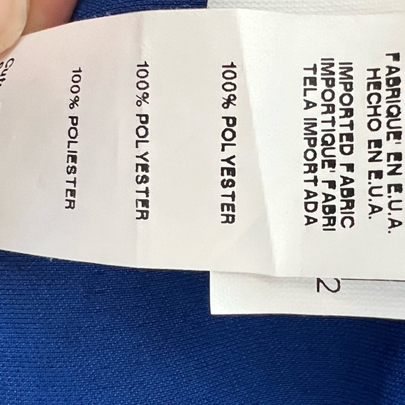 Karen Kane Elegant Blue Satin like Women's Blouse - Picture 6 of 8